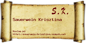 Sauerwein Krisztina névjegykártya