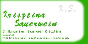 krisztina sauerwein business card